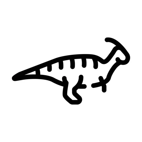 Знак векторной иллюстрации паразауролофа — стоковый вектор