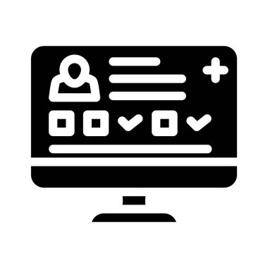 dijital tıbbi kart sembolü vektör illüstrasyonuName