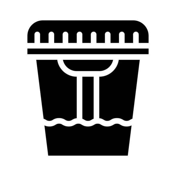 Urin Analyse Glyphen Symbol Vektor Illustration Zeichen — Stockvektor