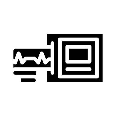 Kardiyogram simge vektör illüstrasyon işareti kaldırılıyor