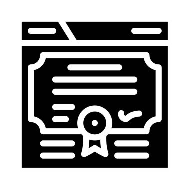 elektronik diploma sembolü vektör illüstrasyon işareti