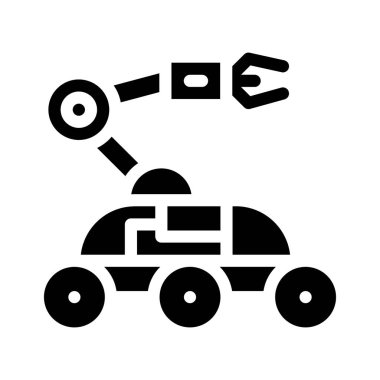 Gezgin keşfi taşıma simgesi vektör illüstrasyonu