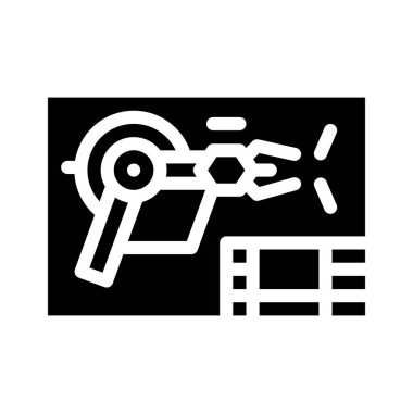 modern silah planı simge vektör çizimi