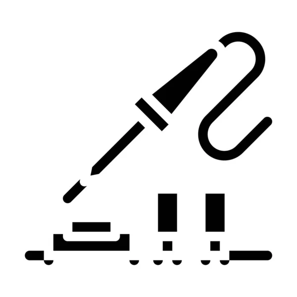 Soldadura de hierro icono de soldadura icono de glifo ilustración — Vector de stock