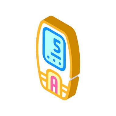 laktik kontrol aracı izometrik ikon vektör çizimi