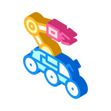 Gezgin keşfi izometrik ikon vektör illüstrasyonu