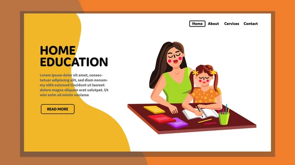 Strona główna Edukacja Matka Nauczyciel i uczeń Kid Vector — Wektor stockowy