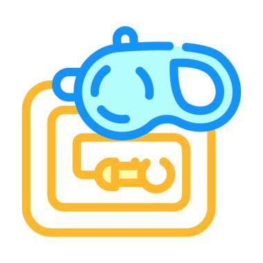 evcil hayvan tasması renk ikonu vektör illüstrasyon işareti