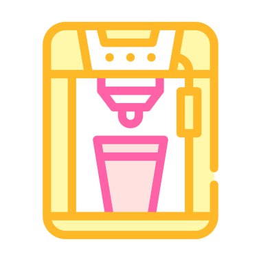 kahve makinesi renk vektör illüstrasyonu