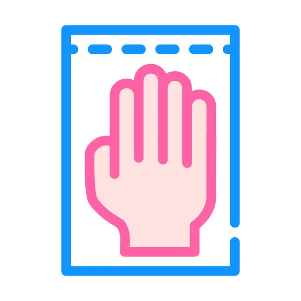 Lékařské rukavice barva ikona vektor ilustrační znamení — Stockový vektor