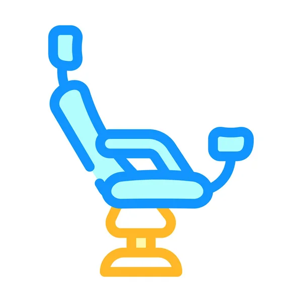 Nőgyógyászati szék színe ikon vektor illusztráció jel — Stock Vector