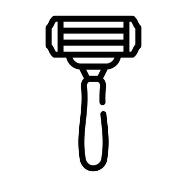 duş odası çizgi simgesi vektör illüstrasyon işareti