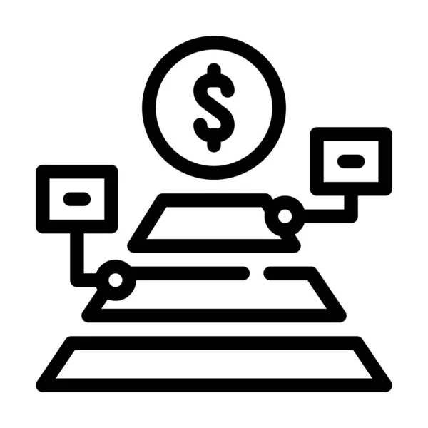 Maslow piramida linia ikona wektor ilustracji znak — Wektor stockowy
