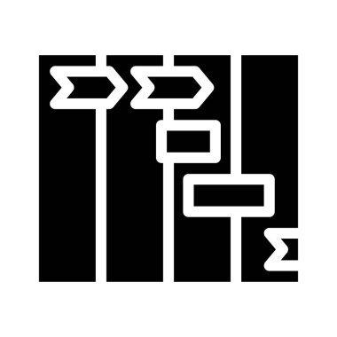 Proje zaman çizgileri sembol vektör illüstrasyon işareti