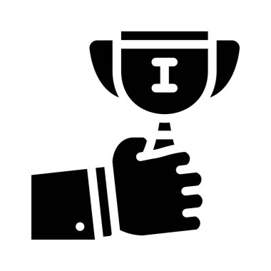 Kazanan kupa sembolü vektör illüstrasyon işareti