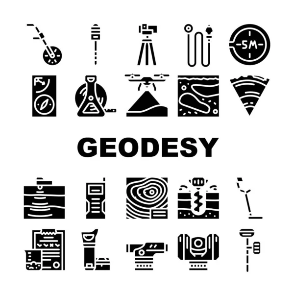 Geodesy Equipment Collection Εικόνες Ορισμός διανυσματική απεικόνιση — Διανυσματικό Αρχείο