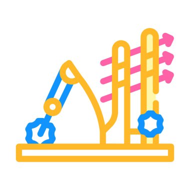 ok atıcısı renk ikonu vektör illüstrasyonu düz