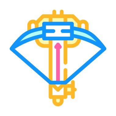 ballista tatar yayı renk vektör resimleme düz