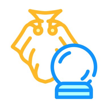 sihirbaz mantosu ve küre renk ikonu çizimi