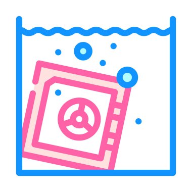 Su odağı renk ikonu vektör illüstrasyonunda güvenli