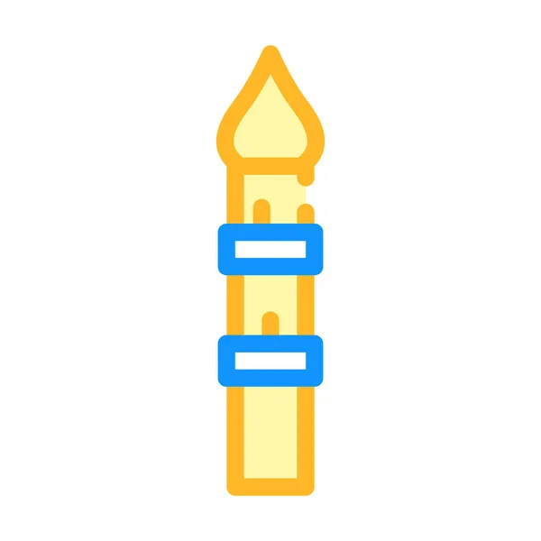 Minaret věž barva ikona vektor ilustrace byt — Stockový vektor