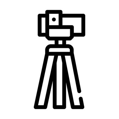 theodolite, vertical projection device line icon vector illustration clipart