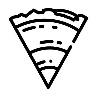 Dünya yapı çizgisi simgesi vektör çizimi siyah