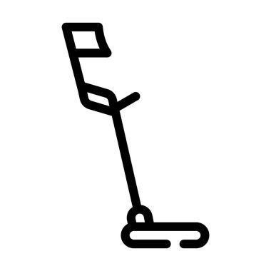 metal detector device line icon vector illustration clipart