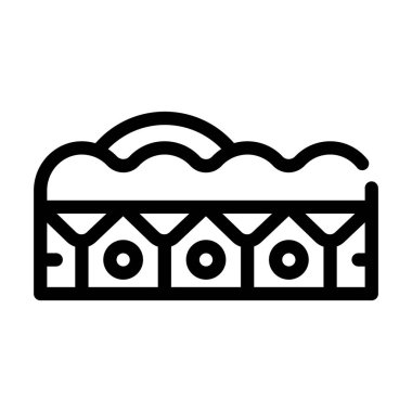 deri alerji çizgisi simgesi vektör çizimi siyah