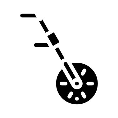 odometry ekipman glyph simge vektör illüstrasyonu siyah