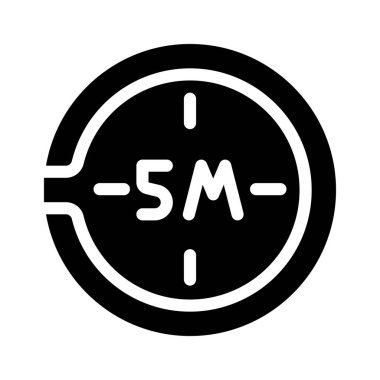 grev ölçme aracı glifin vektör illüstrasyonu