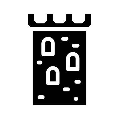 Antik şato sembolü ikon çizimi kulesi