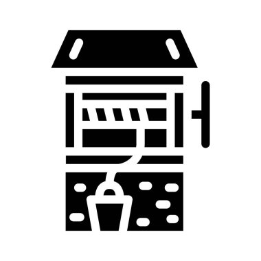 Su çukuru sembolü vektör illüstrasyonu