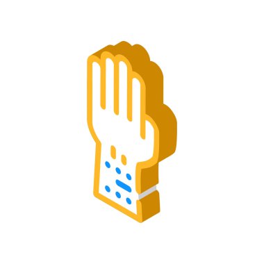 Alerjik reaksiyon testi izometrik ikon vektör çizimi