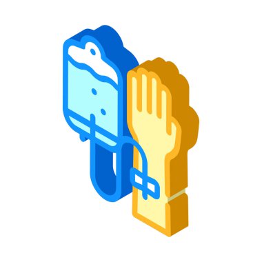 tıbbi damlatıcı tedavisi izometrik ikon vektör çizimi