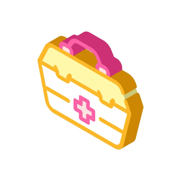 First aid kit isometric icon vector illustration — 스톡 벡터