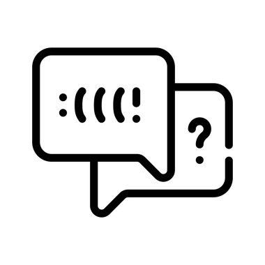 Psikolog satırı ikon vektör illüstrasyonu ile diyalog