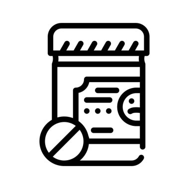 Antidepresan uyuşturucu paket hattı vektör illüstrasyonu