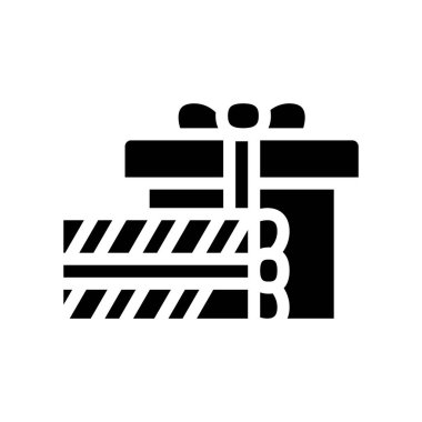 Hediyeler ve hediyeler doğum günü sembolü vektör illüstrasyonu