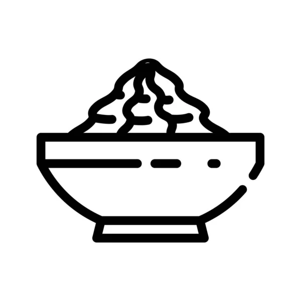 Wasabi linea icona vettoriale illustrazione nero — Vettoriale Stock