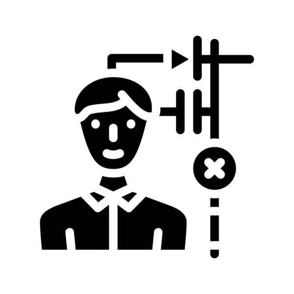 Ingegnere glyph icona vettoriale illustrazione nero — Vettoriale Stock