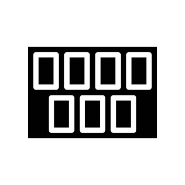 Luscher test sembolü vektör illüstrasyonu siyah