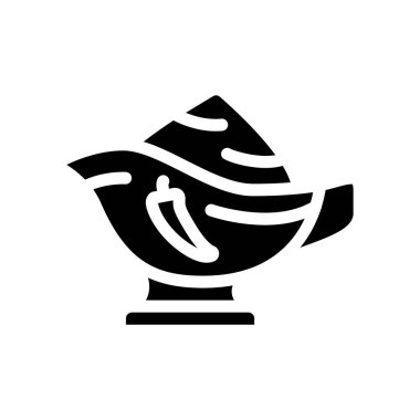 Ev yapımı baharatlı sos sembolü vektör illüstrasyonu