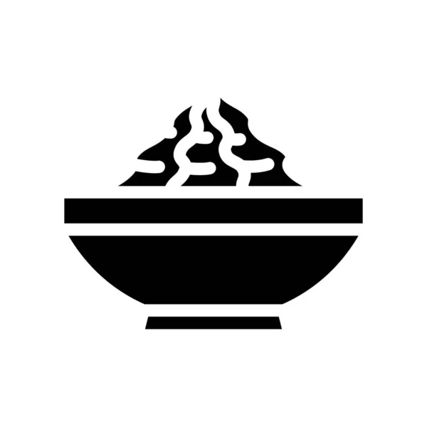 Wasabi sauce glyph icon vector illustration black - Stok Vektor