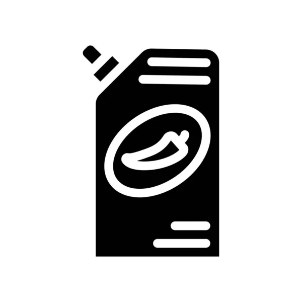 Ketchup würzige Sauce Glyph Symbol Vektor Illustration — Stockvektor