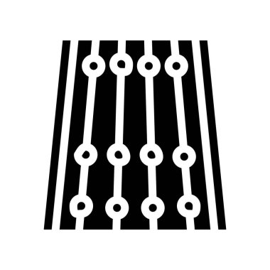 parmak rehberi keman sembolü vektör illüstrasyonu