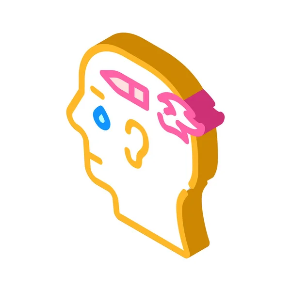 Militär psykologi glyf ikon vektor illustration färg — Stock vektor