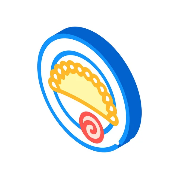 Empanadas, mexican fried patty glyph icon vector illustration — 图库矢量图片