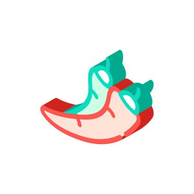 chili ve jalapeno biberleri sembol vektör çizimi