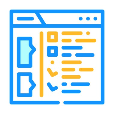 Yapılacaklar listesi görev rengi vektör resimleme rengi